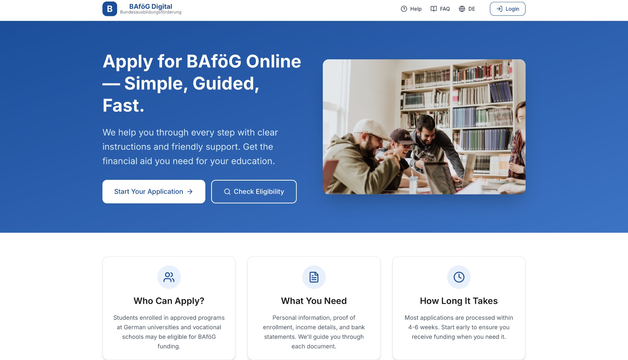 BAföG Digital redesign
